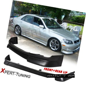 GAp[c Fit 01-05 Lexus IS300 Ikon Style Front Bumper Lip PU + Rear Diffuser Lip tBbg01-05NTXIS300CRX^Ctgop[bvPU +AfBt[U[bv