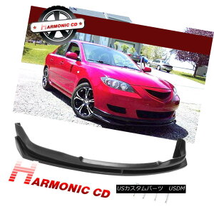エアロパーツ Fits 04-06 Mazda 3 4Dr Front Bumper Lip Spoiler Bodykit Polyurethane PU フィット04-06マツダ3 4DrフロントバンパーリップスポイラーボディキットポリウレタンPU