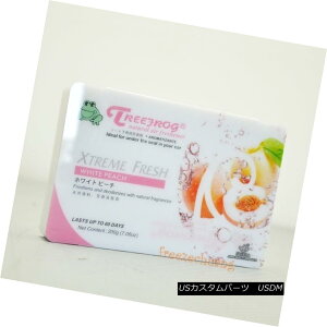 �G�A���p�[�c Tree Frog Treefrog Xtreme Fresh White Peach Air Freshener Auto Car Office Home �c���[�J�G��Treefrog Xtreme�t���b�V���z���C�g�s�[�`�G�A�t���b�V���i�[�I�[�g�J�[�I�t�B�X �y���s�A���i�z