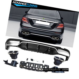 GAp[c Fits 17-18 Benz E-Class W213 AMG Style Rear Diffuser Kits Black PP tBbg17-18xcENXW213 AMGX^CAfBt[ULbgubNPP