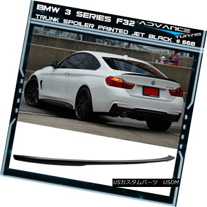 GAp[c 14-17 BMW 3 Series F32 P Style Trunk Spoiler OEM Painted Color Jet Black #668 14-17 BMW 3V[YF32 PX^CgNX|C[OEMhJ[WFbgubN668