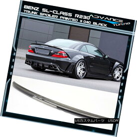 エアロパーツ 03-11 Benz SL-Class 2Dr R230 ABS Trunk Spoiler OEM Painted Color # 040 Black 03-11ベンツSLクラス2Dr R230 ABSトランク・スポイラーOEM塗装カラー＃040ブラック