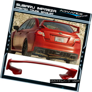 GAp[c Fits 15-18 Subaru WRX STI Style ABS Trunk Spoiler Painted #C7P Lightning Red tBbg15-18XoWRX STIX^CABSgNX|C[hC7PCgjObh