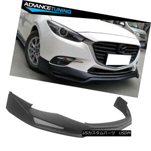 GAp[c Fits 17 Mazda 3 V3 Style PP Front Bumper Lip Bodykit Poly-propylene tBbg17}c_3 V3X^CPPtgop[bv{fBLbg|vs