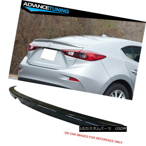 エアロパーツ Fits 14-17 Mazda 3 Sedan OE Style Trunk Spoiler Painted #41W Jet Black Mica フィット14-17マツダ3セダンOEスタイルトランクスポイラー#41Wジェットブラックマイカ