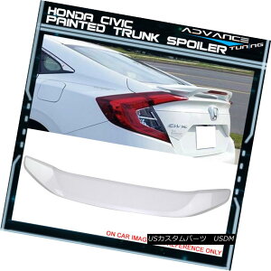 エアロパーツ 16-18 Civic Sedan Trunk Spoiler OEM Painted Color #NH788P White Orchid Pearl 16-18シビックセダントランクスポイラーOEM塗装色#NH788Pホワイトオーキッドパール