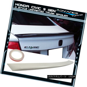 �G�A���p�[�c 12-14 Honda Civic 9 Gen D Style Unpainted ABS Trunk Spoiler 12-14�z���_�V�r�b�N9 Gen D�X�^�C�����h��ABS�g�����N�X�|�C���[ �y���s�A���i�z