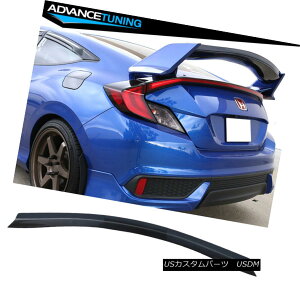 �G�A���p�[�c Fit 16-18 Honda Civic Top Gurney Flap Trunk Spoiler Wing Transparent Smoke �t�B�b�g16-18�z���_�V�r�b�N�g�b�v�K�[�j�[�t���b�v�g�����N�X�|�C���[�E�C���O�����ȉ� �y���s�A���i�z