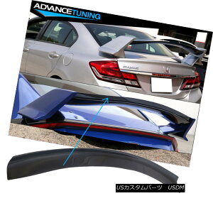 �G�A���p�[�c Fit 12-15 Honda Civic Top Gurney Flap Trunk Spoiler Wing Transparent Smoke �t�B�b�g12-15�z���_�V�r�b�N�g�b�v�K�[�j�[�t���b�v�g�����N�X�|�C���[�E�C���O�����ȉ� �y���s�A���i�z