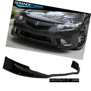 �G�A���p�[�c Fits 11-14 Acura TSX Front Bumper Lip Splitter Guard Unpainted Black PU Urethane �t�B�b�g11-14�A�L����TSX�t�����g�o���p�[���b�v�X�v���b�^�[�K�[�h���h���u���b�NPU�E���^��