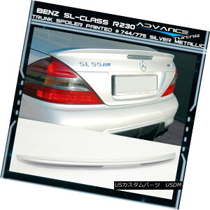 GAp[c 03-11 Benz SL R230 AMG Trunk Spoiler OEM Painted Color # 744 775 Silver Metallic 03-11xcSL R230 AMGgNEX|C[OEMhJ[744 775Vo[E^bN