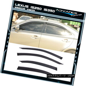 GAp[c Fits 14-16 Lexus IS250 IS350 Acrylic Window Visors w/ Chrome Trim 4Pc 14-16 Lexus IS250 IS350ANoCU[iNg4PcɓKj