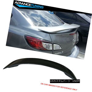 エアロパーツ Fits 10-13 Mazda 3 Sedan OE Style Trunk Spoiler Painted #16W Black Mica フィット10-13マツダ3セダンOEスタイルトランク・スポイラー#16Wブラック・マイカ
