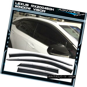 GAp[c Fits 16-18 Lexus RX350 RX450H Polycarbonate Window Visors w/ Chrome Trim 4Pc 16-18 Lexus RX350 RX450H|J[{l[gEBhEoCU[iNg4PcɓKj