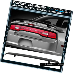 エアロパーツ Matte Black Fits 11-18 Dodge Charger 4Dr SRT8 SRT Style Trunk Spoiler - ABS マットブラックフィット11-18ダッジチャージャー4Dr SRT8 SRTスタイルトランクスポイラー - ABS