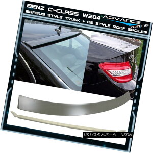 GAp[c 08-14 BENZ C Class W204 4Dr B Type Trunk + OE Style Roof Spoiler Unpainted ABS 08-14xcCNXW204 4Dr B^CvgN+ OEX^C[tX|C[hABS