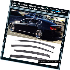 GAp[c Fits 06-11 Lexus GS300 GS430 Acrylic Window Visors w/ Chrome Trim 4Pc tBbg611NTXGS300 GS430AÑoCU[Ng4Pc