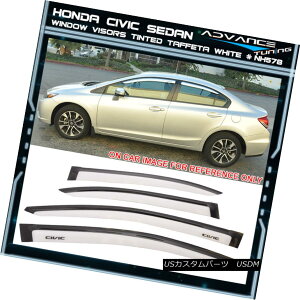 GAp[c Fits 12-15 Civic Sedan Window Visors 4Pc Painted Taffeta White #NH578 12-15̎sZ_̃oCU[ɍ4̓hꂽ^t^NH578