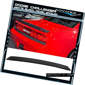 エアロパーツ Matte Black! Fits 08-17 Dodge Challenger 2Dr Coupe SRT Style Trunk Spoiler - ABS マットブラック! フィット08-17ドッジチャレンジャー2DrクーペSRTスタイルのトランクスポイラー - ABS
