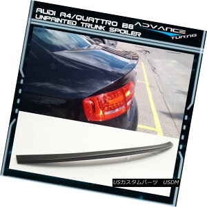 エアロパーツ 09-14 Audi A4 Quattro B8 4Door RS Style Trunk Spoiler Unpainted Black ABS 09-14アウディA4クワトロB8 4Door RSスタイルトランク・スポイラー無塗装ブラックABS