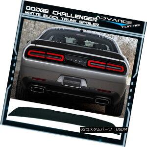 GAp[c Fits 15-17 Challenger R/T Scat Pack Matte Black Trunk Spoiler No Camera Hole tBbg15-17`W[R / TXJ[gpbN}bgubNgNX|C[Jz[Ȃ