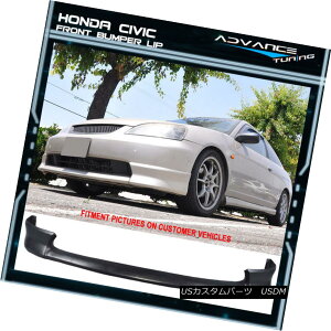 GAp[c For 01-03 Honda Civic 2 4 Door HF-P Style PU Front Bumper Lip Spoiler 01-03z_VrbN2 4hAHF-PX^CPUtgop[bvX|C[