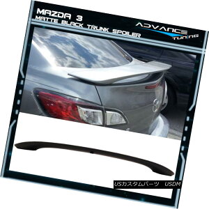 エアロパーツ Fits 10-13 Mazda 3Sedan Flush Mount OE Factory Style Matte Black Trunk Spoiler フィット10-13マツダ3セダンフラッシュマウントOE工場スタイルマットブラックトランクスポイラー