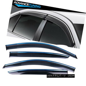 �G�A���p�[�c Fits 13-17 Honda Accord Sedan Polycarbonate Window Visors w/ Chrome Trim 4Pc 13-17 Honda Accord�Z�_���|���J�[�{�l�[�g���o�C�U�[�iChrome Trim 4Pc�t���j