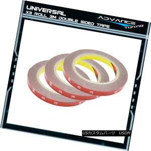 GAp[c 3M Double Sided Strong Permanent Tape Car Auto Bumper Spoiler 10MM x3 Roll 3Mʋ͂ȉive[vԂ̎op[X|C[10MM×3[