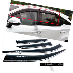 GAp[c Fit 16-18 Lexus RX350 RX450H JDM Style Black Tinted w/ Chrome Trim Window Visor tBbg16-18NTXRX350 RX450H JDMX^CubNeBebhNgEBhEoCU[