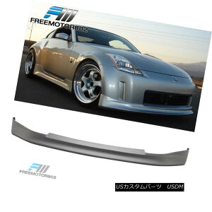 GAp[c Fit For 03-05 Nissan 350Z V Style Front Bumper Lip Spoiler Pu Fairlady tBbg03-05Y350Z VX^Ctgop[bvX|C[PutFAfB