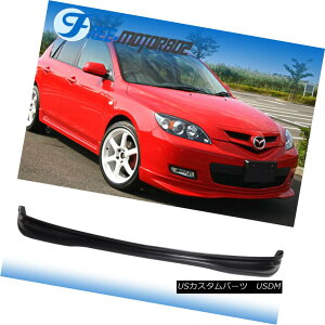 エアロパーツ For 07-09 Mazda 3 Mazda3 MS 5DR JDM Hatch Urethane Front Bumper Lip Spoiler 07-09マツダ3 Mazda3 MS 5DR JDMハッチウレタンフロントバンパーリップスポイラー
