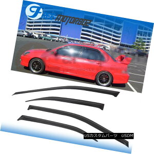 GAp[c Fits 03-06 Mitsubishi Lancer Slim Style Acrylic Window Visors 4Pc Set tBbg03-06OHT[XX^C̃ANEBhEoCU[4PCZbg