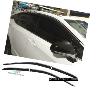 GAp[c Fits 16-18 Lexus RX350 RX450H Polycarbonate Window Visors w/ Chrome Trim 4Pc Set 16-18 Lexus RX350 RX450H|J[{l[gEBhEoCU[iNg4Zbgj