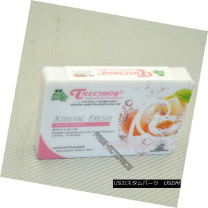 �G�A���p�[�c TREEFROG XTREME FRESH CAR SCENT AROMA CAR OFFICE HOME AIR FRESHENER WHITE PEACH �g�����g���b�N�X�t���b�V���J�[�Y�A���}�J�[�I�t�B�X�z�[���G�A�t���b�V���i�[�z���C�g�s�[�` �y���s�A���i�z