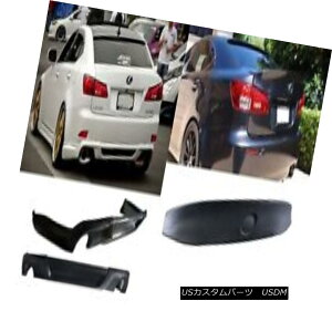 GAp[c 06-12 Lexus IS250 350 Black PU Rear Trunk Spoiler Bumper Lip DIFFUSER Body kit 06-12NTXIS250 350ubNPUAgNX|C[op[bvDIFFUSER{fBLbg