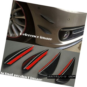 GAp[c (Four) 6" Black Bumper Canard Splitter Fin Wing Spoiler Diffuser for VW Porsche i4{jVW|VFp6C`ubNop[Ji[hXvb^[tBEBOX|C[fBt[U[