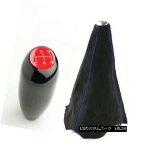 GAp[c RED 5 SPEED TYPE R BLACK SHIFTER SHIFT GEAR KNOB BLUE STITCH SUEDE SHIFT BOOT 5^CvRVt^[VtgMAmuXeb`XG[hVtgu[c