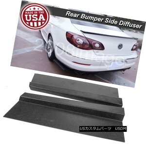 GAp[c Pair 17" Rear Bumper Lip Apron Spoiler Splitter Diffuser Canard For VW Porsch yA17 "㕔op[bvGvX|C[Xvb^[fBt[U[VW|VF