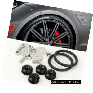 GAp[c Black Bolt on Fast Quick Release Secure Kit For FORD Front Rear Bumper Lip ubNNCbN[XNCbN[XtH[htgAop[bvpZLALbg