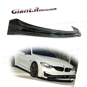 GAp[c For 2015Up BMW F82 M4 Coupe 2DR V Look Carbon Fiber Add Front Bumper Lip Spoiler 2015Up BMW F82 M4N[yp2DR VJ[{t@Co[ǉtgop[bvX|C[