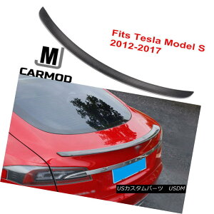 �G�A���p�[�c Carbon Fiber Trunk Lip Spoiler Performance Fit For Tesla Model S Sedan 2012-2017 �e�X�����f��S�Z�_��2012�N-2017�N�̒Y�f�@�ۃg�����N���b�v�X�|�C���[�p�t�H�[�}���X�t�B�b�g
