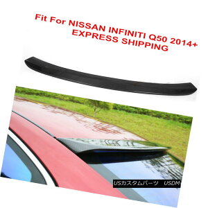 �G�A���p�[�c Fit For Nissan INFINITI Q50 2014-2017 REAL CARBON FIBER REAR LIP ROOF SPOILER ���Y�Ƀt�B�b�gINFINITI Q50 2014-2017���A���J�[�{���t�@�C�o�[���A���b�v���[�t�B���O�X�|�C���[ �y���s�A���i�z