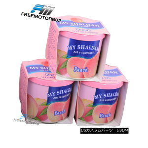 �G�A���p�[�c 3pcs Peach Air Freshener Gel Car Air Freshener for Home Office Car �z�[���I�t�B�X�̎Ԃ̂��߂�3�̓��̋�C�����܃Q���J�[�G�A�[�t���b�V���i�[ �y���s�A���i�z