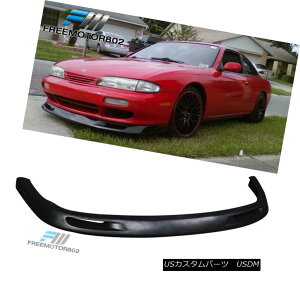 GAp[c Fit For 95-96 Nissan 240SX Zenki Silvia GR Front Bumper Lip Body Kit Spoiler PU tBbg95-96Y240SX[L[VrAGRtgop[bv{fBLbgX|C[PU