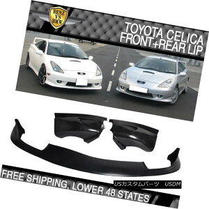 GAp[c Fits 00-02 Toyota Celica JDM Front PU Bumper Lip + VIP Style Rear Lip tBbg00-02g^ZJJDMtgPUop[bv+ VIPX^CAbv