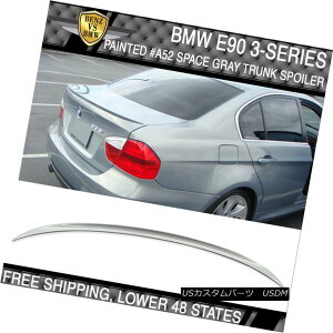 エアロパーツ 06-11 BMW 3 Series E90 M3 Style #A52 Space Gray Metallic Painted Trunk Spoiler 06-11 BMW 3シリーズE90 M3スタイル#A52スペースグレーメタリック塗装トランクスポイラー