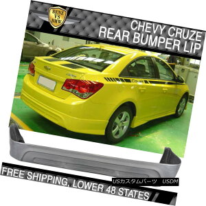 �G�A���p�[�c For 11 12 Chevy Cruze Type-1 Rear Bumper Lip Spoiler Poly Urethane PU 11 12�V�{���[�N���[�Y�^�C�v-1���A�o���p�[���b�v�X�|�C���[�|���E���^��PU �y���s�A���i�z