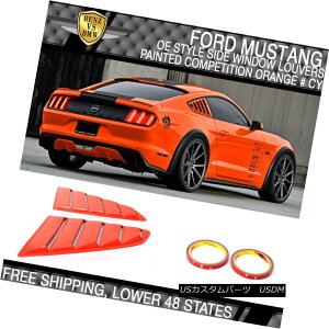 �G�A���p�[�c For 15-18 Ford Mustang OE Style Paint CY Competition Orange Window Louver PP 15-18�t�H�[�h�}�X�^���OOE�X�^�C���y�C���gCY�R���y�e�B�V����Orange Window Louver PP �y���s�A���i�z
