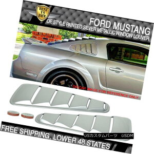 �G�A���p�[�c USA STOCK 10-14 Mustang OE Style Painted # UX Silver Metallic Window Louver - PP USA 10��14���}�X�^���OOE�X�^�C���h����UX�V���o�[���^���b�N�E�B���h�E���[�o�[ - PP